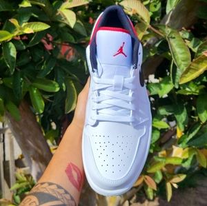 Air Jordan 1 Low White University Red